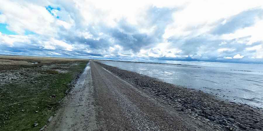 Låningsvejen tidal road Mandø Denmark