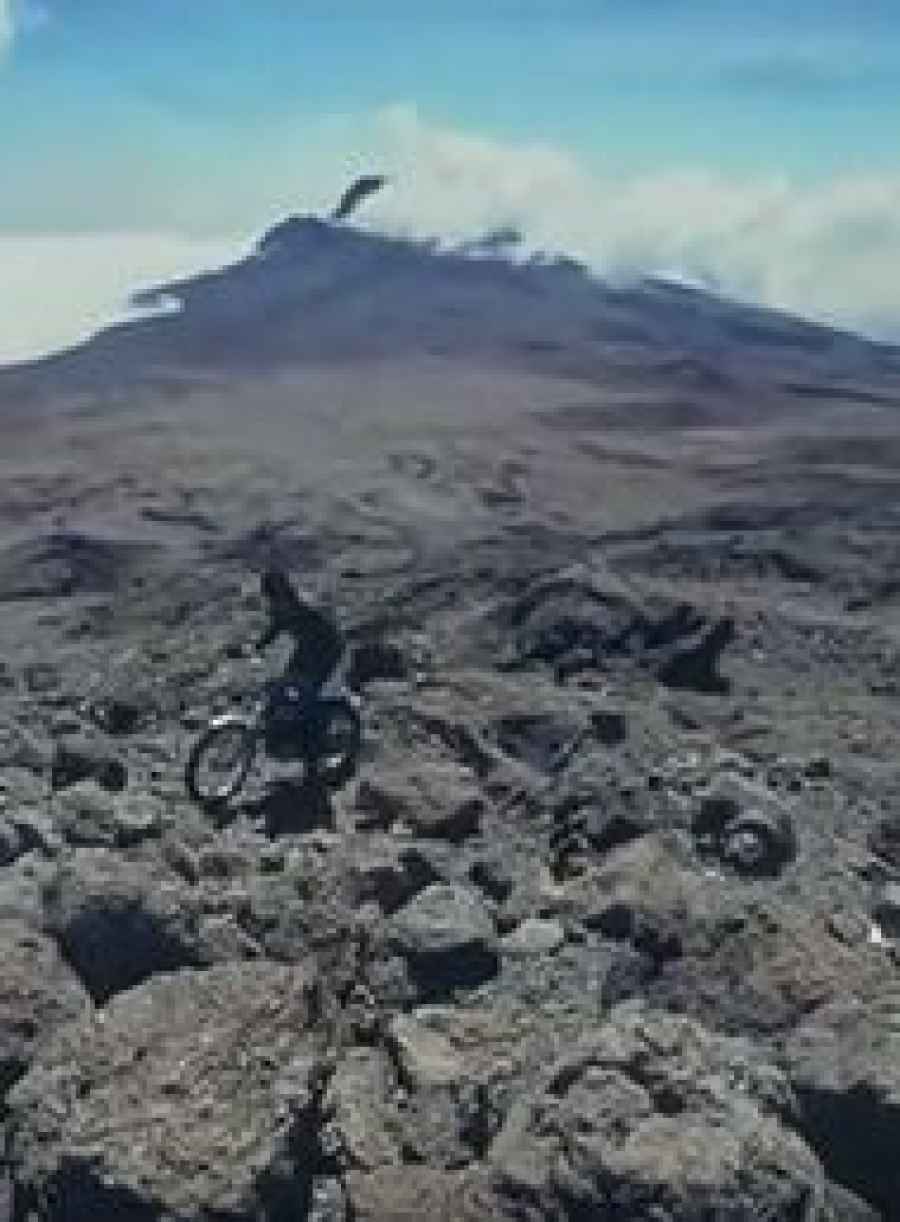 How to Reach the Summit of Mount Kilimanjaro by Motorcycle? An Altitude Record in Africa