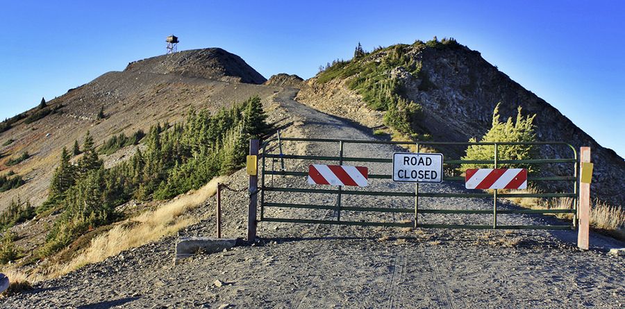 Slate Peak is the highest road of Washington